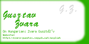 gusztav zvara business card